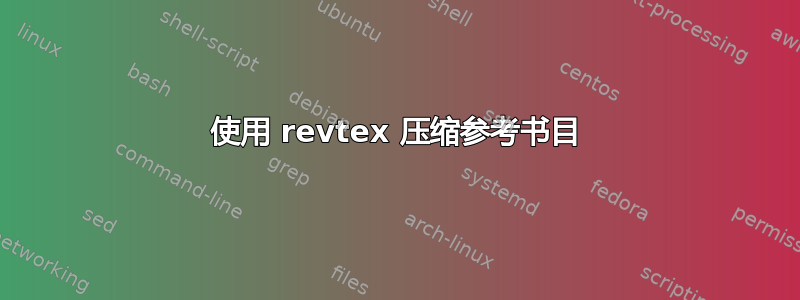 使用 revtex 压缩参考书目