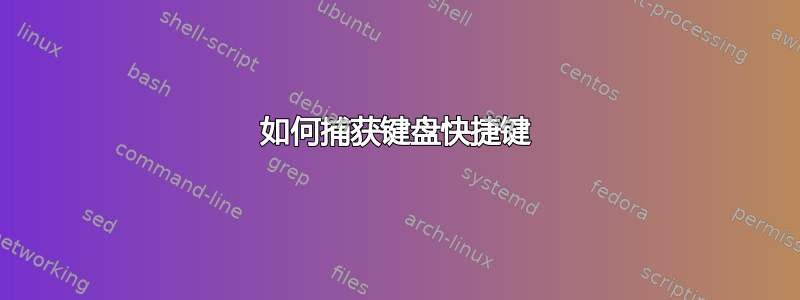 如何捕获键盘快捷键