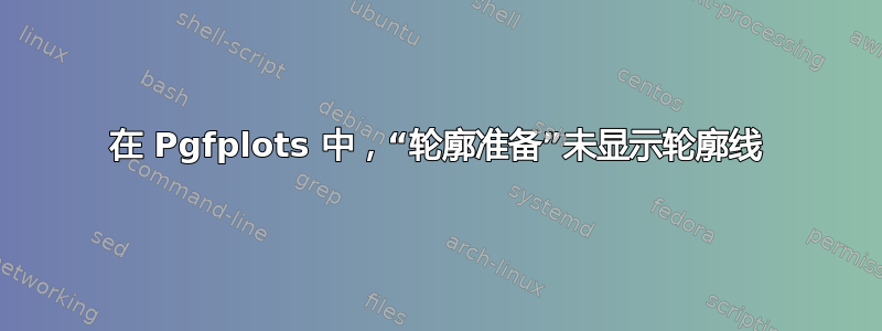 在 Pgfplots 中，“轮廓准备”未显示轮廓线