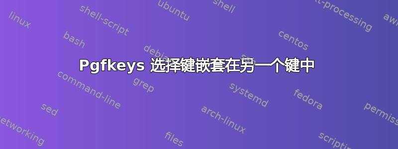 Pgfkeys 选择键嵌套在另一个键中