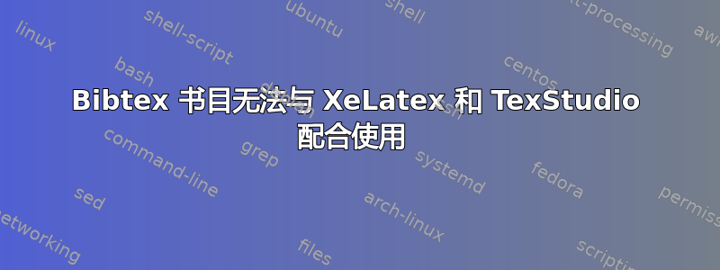 Bibtex 书目无法与 XeLatex 和 TexStudio 配合使用 