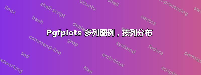 Pgfplots 多列图例，按列分布