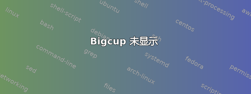 Bigcup 未显示