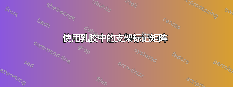 使用乳胶中的支架标记矩阵