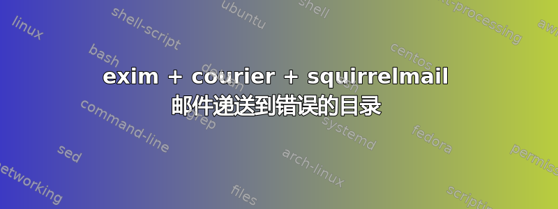 exim + courier + squirrelmail 邮件递送到错误的目录