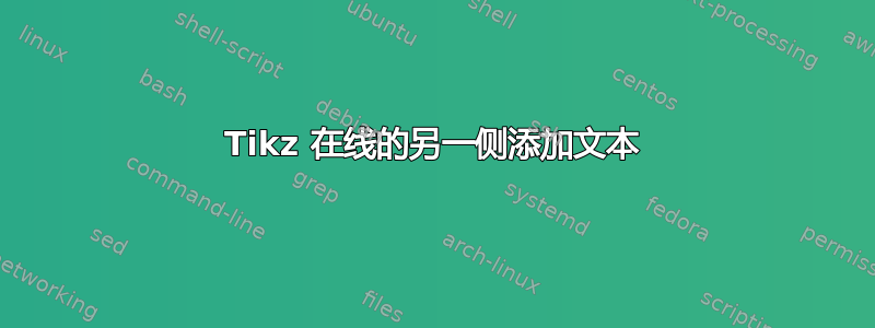 Tikz 在线的另一侧添加文本