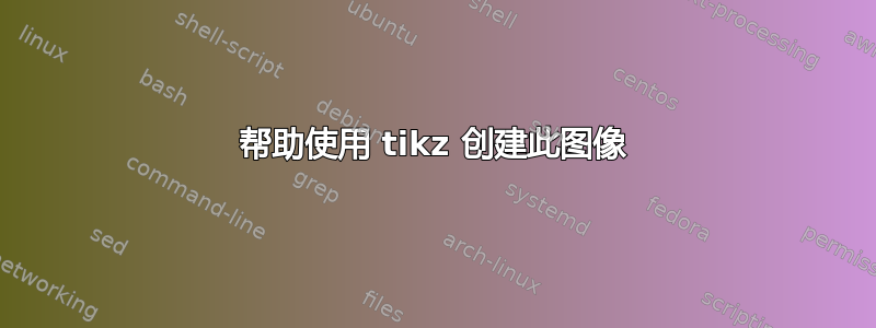 帮助使用 tikz 创建此图像