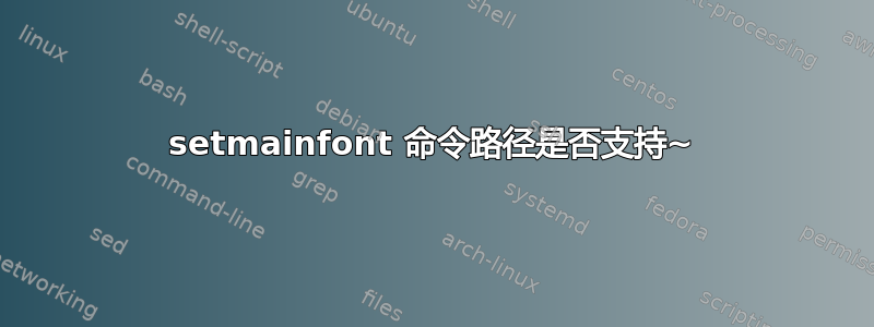 setmainfont 命令路径是否支持~