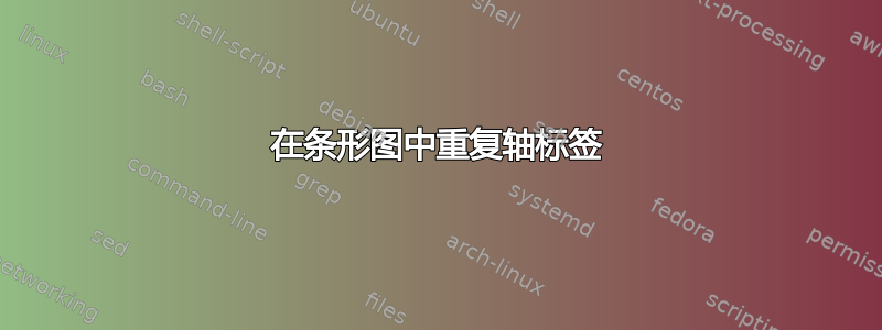 在条形图中重复轴标签