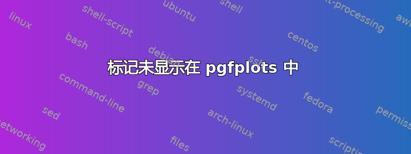 标记未显示在 pgfplots 中