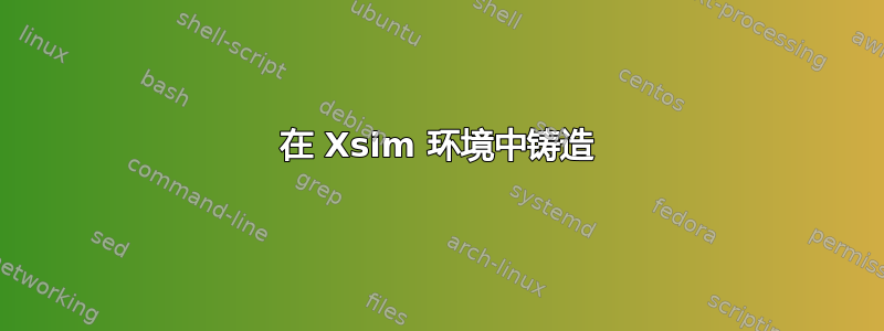 在 Xsim 环境中铸造