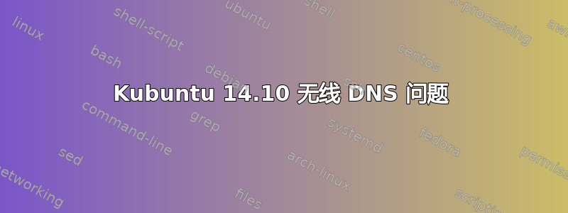 Kubuntu 14.10 无线 DNS 问题