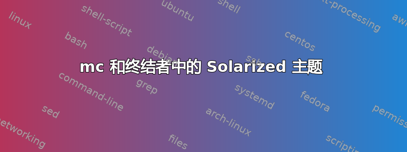 mc 和终结者中的 Solarized 主题