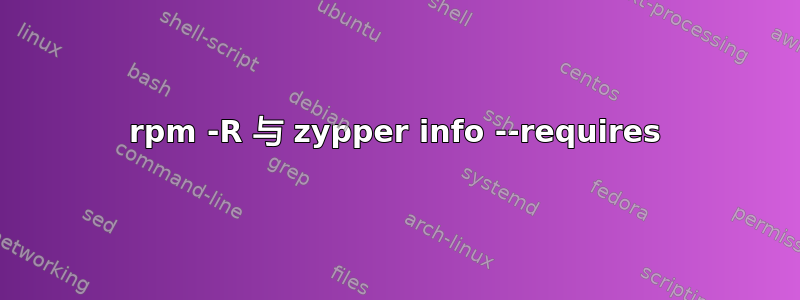 rpm -R 与 zypper info --requires