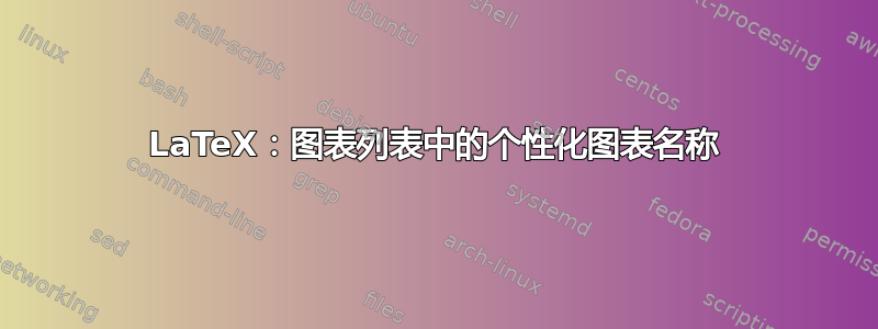 LaTeX：图表列表中的个性化图表名称