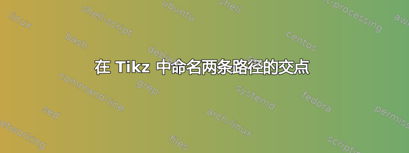 在 Tikz 中命名两条路径的交点