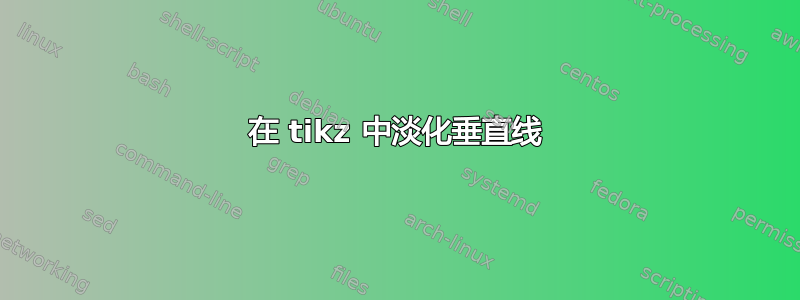 在 tikz 中淡化垂直线