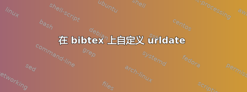 在 bibtex 上自定义 urldate