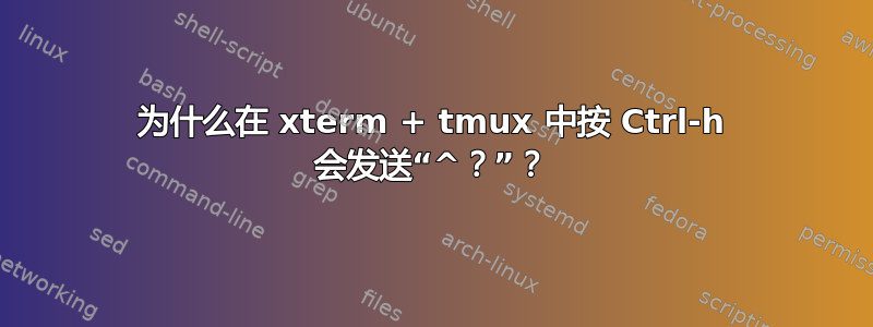 为什么在 xterm + tmux 中按 Ctrl-h 会发送“^？”？