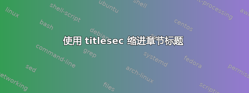 使用 titlesec 缩进章节标题