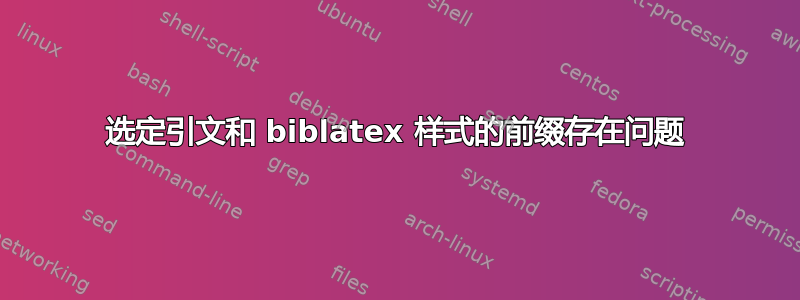 选定引文和 biblatex 样式的前缀存在问题