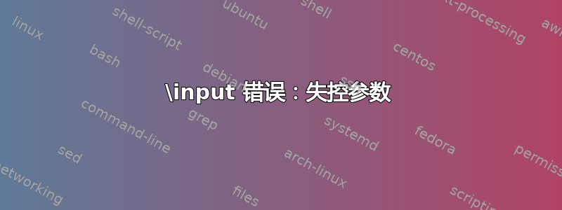 \input 错误：失控参数