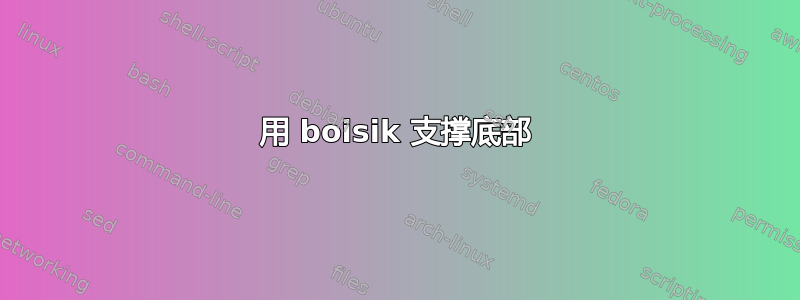 用 boisik 支撑底部