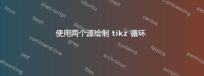 使用两个源绘制 tikz 循环