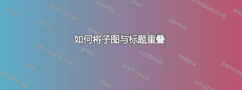 如何将子图与标题重叠