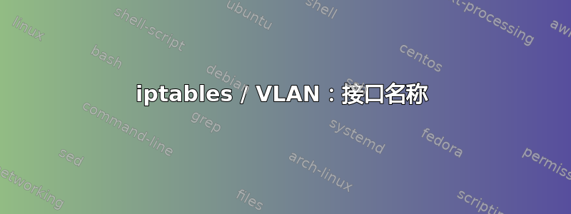 iptables / VLAN：接口名称