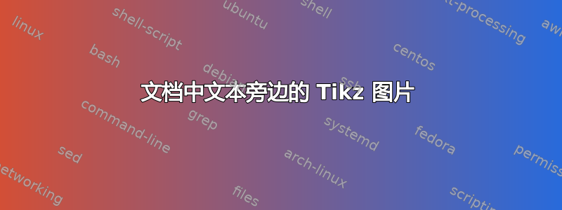 文档中文本旁边的 Tikz 图片