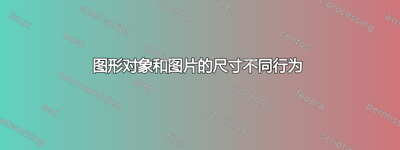 图形对象和图片的尺寸不同行为