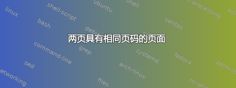 两页具有相同页码的页面