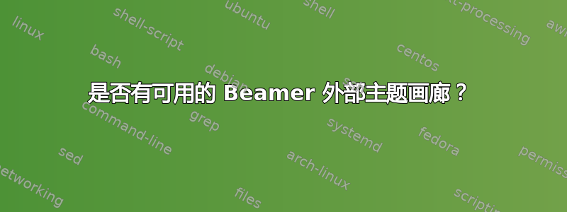 是否有可用的 Beamer 外部主题画廊？