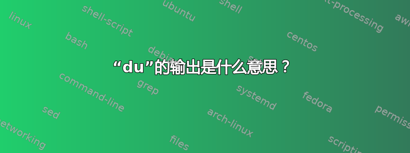 “du”的输出是什么意思？