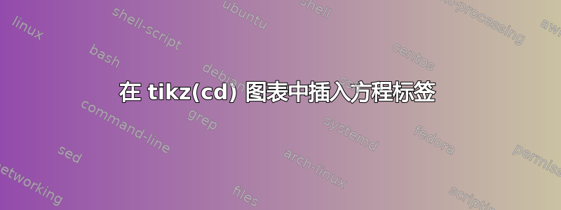 在 tikz(cd) 图表中插入方程标签