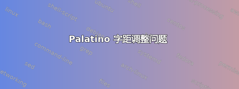 Palatino 字距调整问题