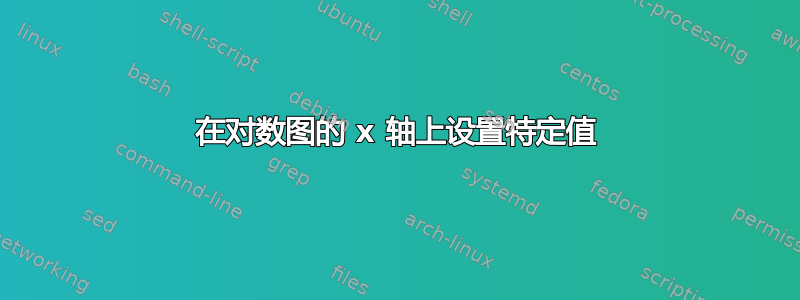 在对数图的 x 轴上设置特定值