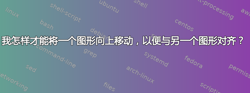 我怎样才能将一个图形向上移动，以便与另一个图形对齐？