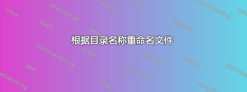 根据目录名称重命名文件