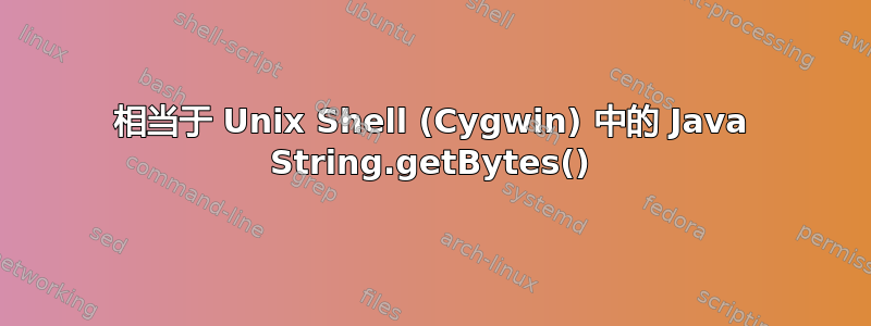 相当于 Unix Shell (Cygwin) 中的 Java String.getBytes()