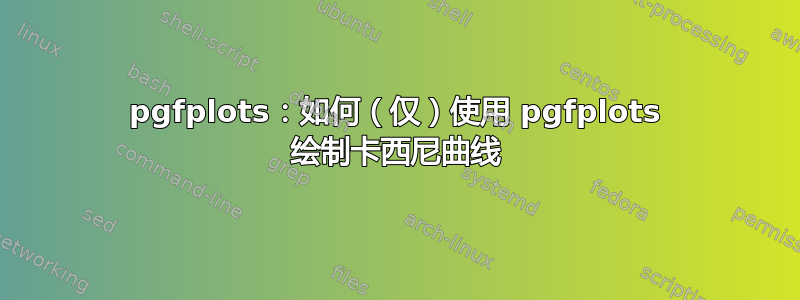 pgfplots：如何（仅）使用 pgfplots 绘制卡西尼曲线