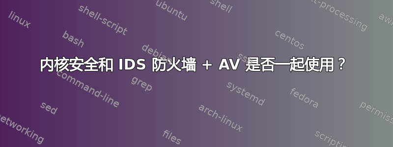 内核安全和 IDS 防火墙 + AV 是否​​一起使用？