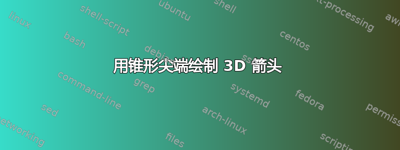 用锥形尖端绘制 3D 箭头