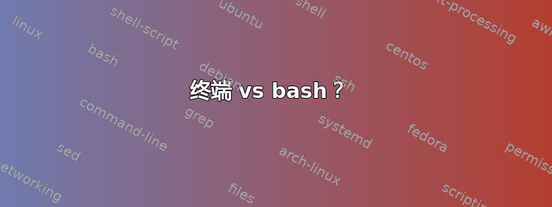 终端 vs bash？ 