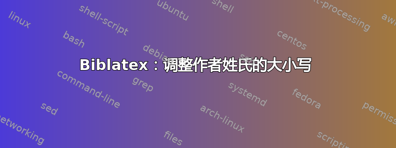 Biblatex：调整作者姓氏的大小写