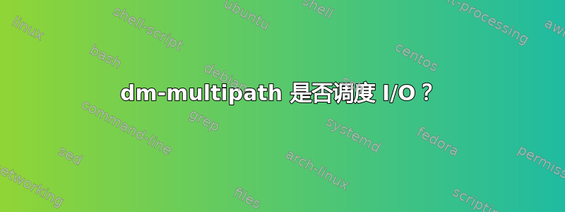 dm-multipath 是否调度 I/O？