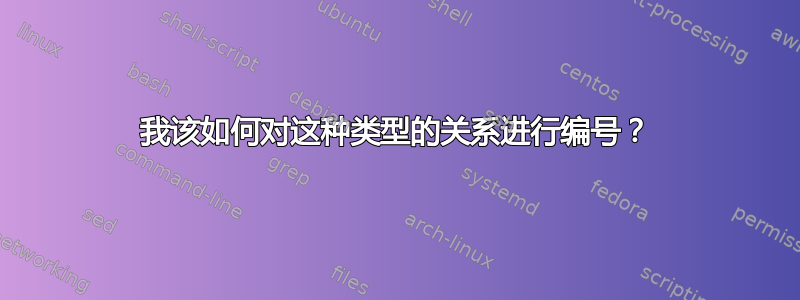 我该如何对这种类型的关系进行编号？