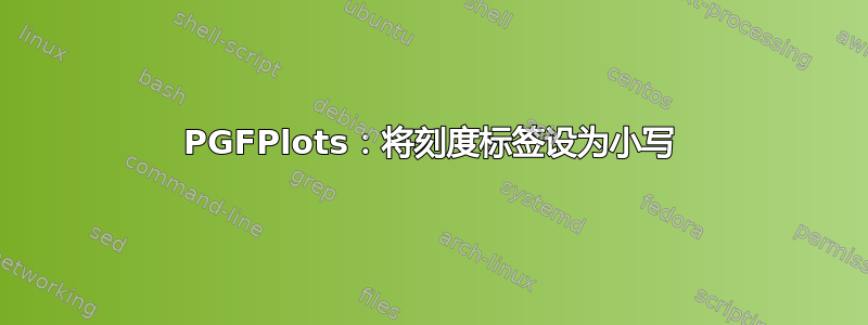 PGFPlots：将刻度标签设为小写