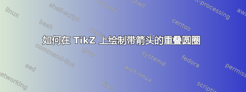 如何在 TikZ 上绘制带箭头的重叠圆圈